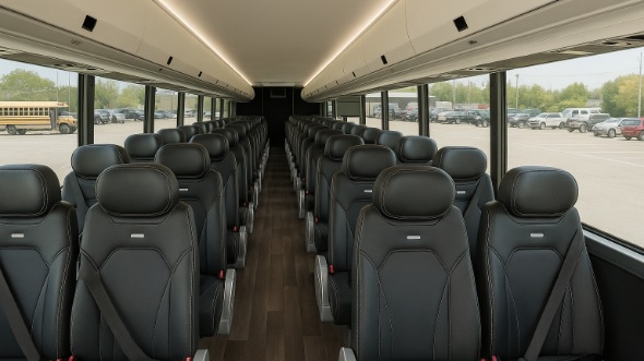 Interior of Charter Bus Company Elmhurst's 18 Passenger Minibus in Elmhurst