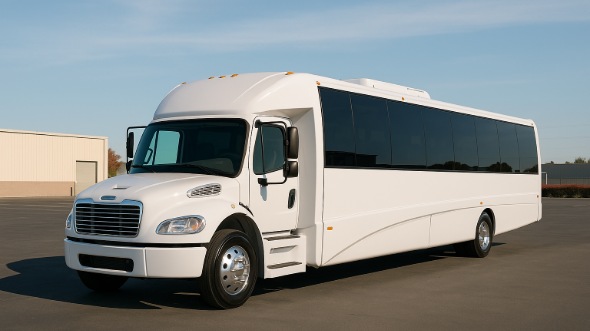 Exterior of Charter Bus Company Elmhurst's 20 Passenger Mini bus in Elmhurst