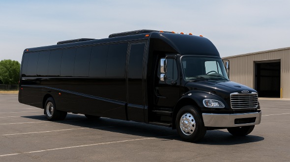 Exterior of Charter Bus Company Elmhurst's 35 Passenger Minibus in Elmhurst