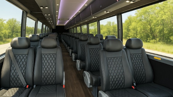 elmhurst 28 passenger minibus inside