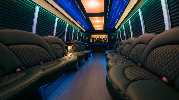 elmhurst party bus rental interior