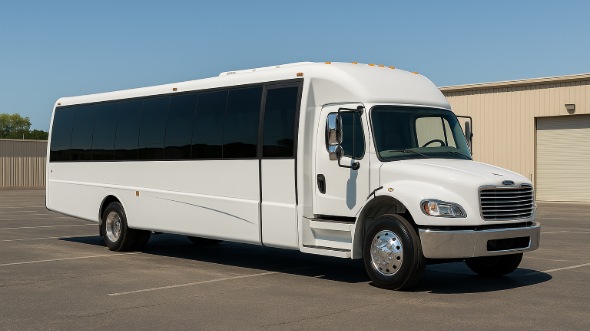 Exterior of Charter Bus Company Elmhurst's Party Bus in Elmhurst